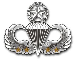 Army Master 4 Combat Jump Wings 10" Vinyl Transfer Decal