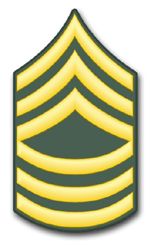 Army Master Sergeant 10" Rank Vinyl Transfer Decal
