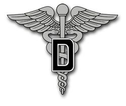 Army Medical Corps Dental  11.75" Vinyl Transfer Decal