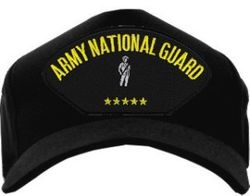 Army National Guard Black Ball Cap Hat