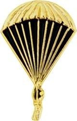 Army Parachute w/Man Military Lapel Pin