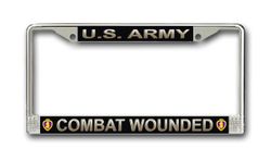 Army Purple Heart Combat Wounded License Plate Frame