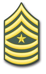 Army Sargeant Major 10" Rank Vinyl Transfer Decal