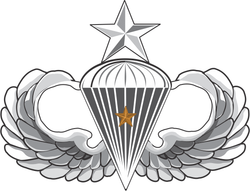 Army Senior 1 Parachutist 11.75" Vinyl Transfer Decal