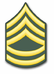 Army Sergeant First Class 3.8" Rank Vinyl Transfer Decal