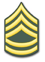 Army Sergeant First Class Rank Vinyl Transfer Decal