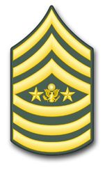 Army Sergeant Major 5.5" Rank Vinyl Transfer Decal