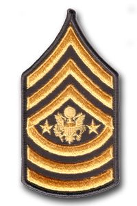 Army Sergeant Major Rank Chevron (Pair) Military Patch