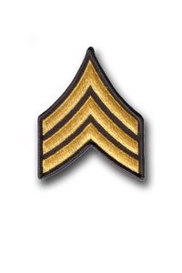 Army Sergeant Chevron Military Patch (Pair)