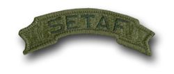 Army SETAF (Black on Olive) Military Tab