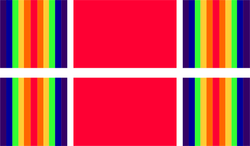 Army World War II Victory Ribbon 10" Vinyl Transfer Decal