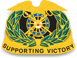 ArmyQuartermaster Regimental Unit Crest 3.8" Vinyl Transfer Decal