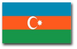 Azerbaijan Flag 8" Vinyl Transfer Decal