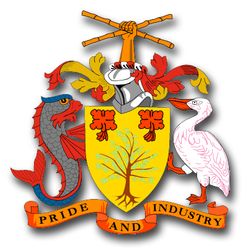 Barbados Coats Of Arms 3.8" Decal