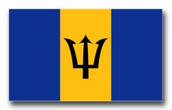 Barbados Flag 5.5" Decal