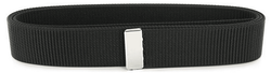 Black Silver Tip Regulation Web Belt