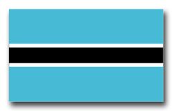 Botswana Flag 11.75" Decal