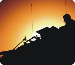 Bradley Fighting Vehicle at Dusk Mouse Pad