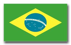 Brazil Flag 8" Decal