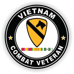 Combat Veteran 1st Cavalry with Vietnam Campaign Ribbons