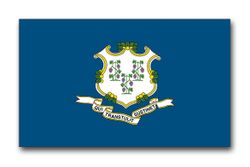 Connecticut State Flag 11.75" Vinyl Transfer Decal