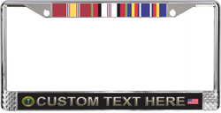 Custom U.S. Army Afghanistan Ribbon Frame 3-Ribbon Stack License Plate Frame