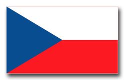 Czech Republic Flag 11.75" Decal