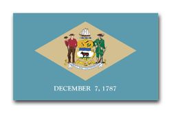 Delaware State Flag 10" Vinyl Transfer Decal