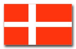 Denmark Flag 11.75" Decal