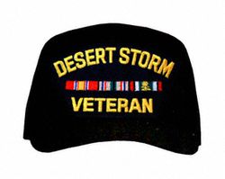 Desert Storm Veteran with Ribbons Ball Cap