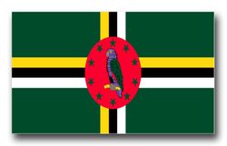 Dominica Flag 11.75" Decal