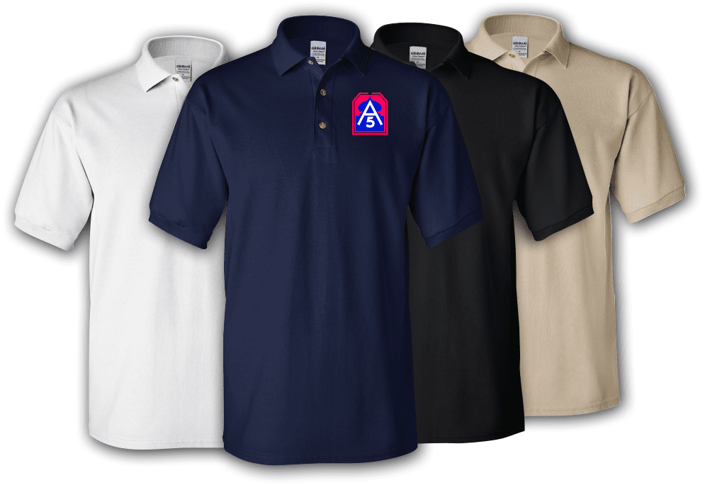 Fifth US Army Patch Polo Shirt