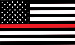 Firefighter Thin Red Line American Flag Decal