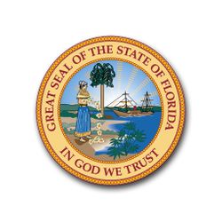 Florida State Seal 10" Vinyl Transfer Decal