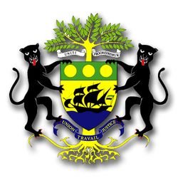 Gabon Coats Of Arms 11.75" Decal