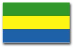 Gabon Flag 10" Decal
