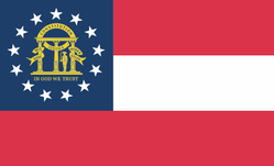 Georgia State Flag 11.75" Vinyl Transfer Decal