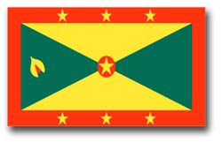 Grenada Flag 3.8" Decal