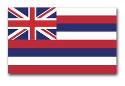 Hawaii State Flag 8" Vinyl Transfer Decal