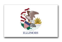 Illinois State Flag 11.75" Vinyl Transfer Decal