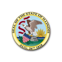 Illinois State Seal 10" Vinyl Transfer Decal