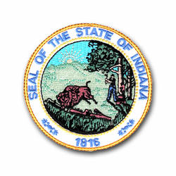Indiana State Seal 3" Patch