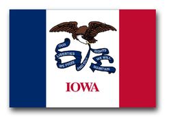 Iowa State Flag 10" Vinyl Transfer Decal