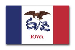 Iowa State Flag Vinyl Transfer Decal