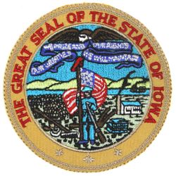 Iowa State Seal 3 Inch Patch