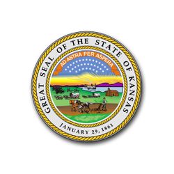 Kansas State Seal 11.75" Vinyl Transfer Decal
