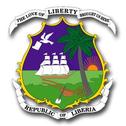 Liberia Coats Of Arms 11.75" Decal