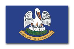 Louisiana State Flag 3.8" Vinyl Transfer Decal