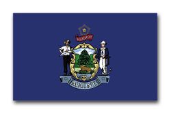 Maine State Flag 8" Vinyl Transfer Decal