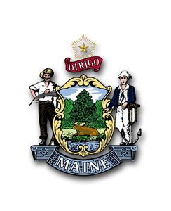 Maine State Seal 8" Vinyl Transfer Decal